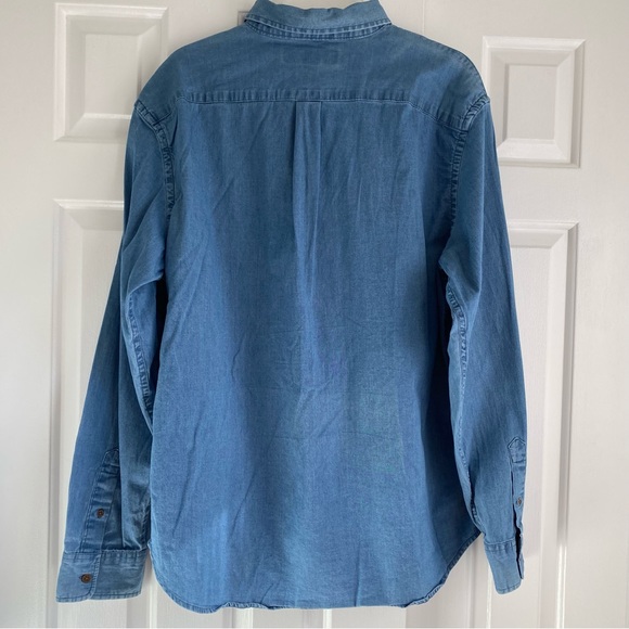 Mens Chambray long sleeve shirt - Picture 2 of 5